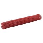 vidaXL Kippengaas 25x1 m staal met PVC coating rood, Tuin en Terras, Verzenden, Nieuw