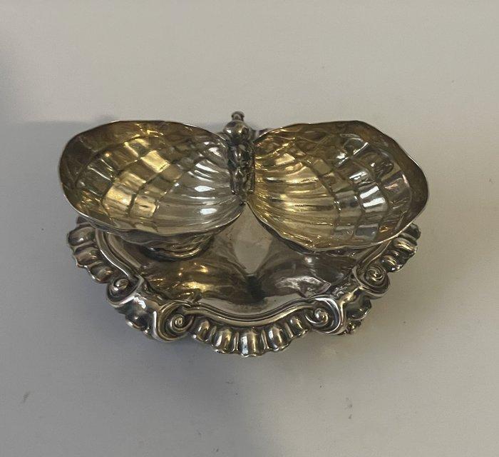 Salière et poivrière - Argent 950 - Saleron - double, Antiquités & Art, Antiquités | Argent & Or