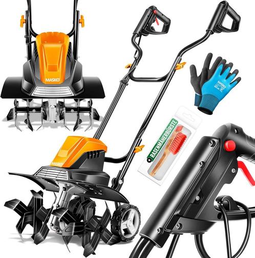 MASKO® Elektrische Motorhak - Tuinfrees - 1500W - Oranje, Doe-het-zelf en Bouw, Gereedschap | Overige machines, Verzenden