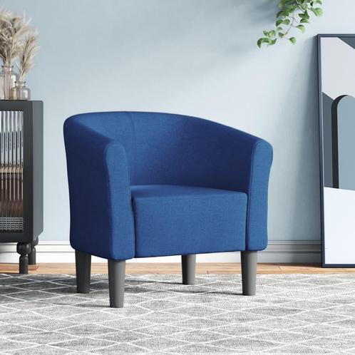 vidaXL Kuipstoel stof blauw, Maison & Meubles, Fauteuils, Envoi