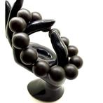 Armband met grote Baltische amber kralen, 31,5 gram -