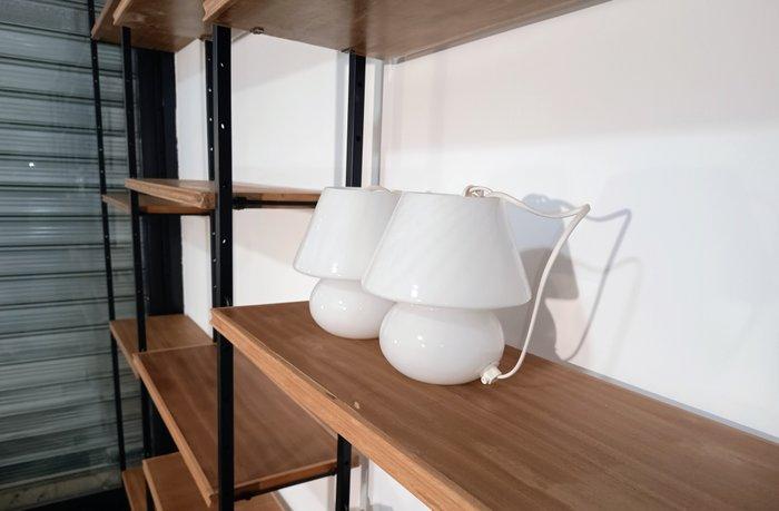 Tafellamp (2) - Glas - Abat jour swirl, Antiquités & Art, Antiquités | Éclairage