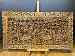 Houtsnijwerk Ramayana - 95 cm - Bali - Indonesië  (Zonder, Antiek en Kunst