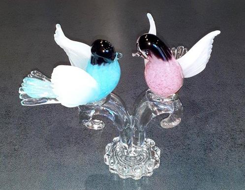 Murano - Miniatuur figuur - Couple de colombes - Muranoglas, Antiek en Kunst, Antiek | Glaswerk en Kristal