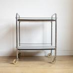 Serveerwagen - Verchroomd, Plastic, Antiek en Kunst