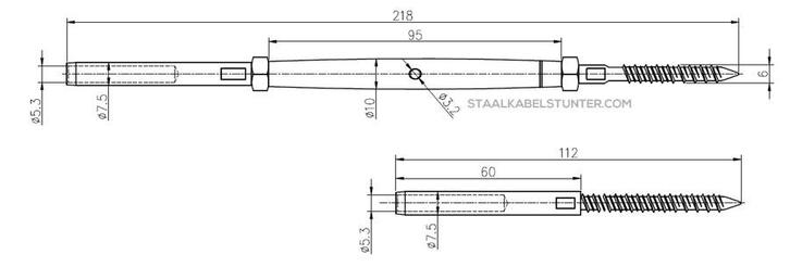Staalkabel Balustradekit 5mm - Persterminal Hout Voordelig, Tuin en Terras, Overige Tuin en Terras, Verzenden