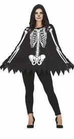 Skelet Halloween Poncho Dames, Nieuw, Verzenden