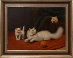 Beno Boleradszky (1885-1957) Attrib. - Playful Kittens on a, Antiek en Kunst