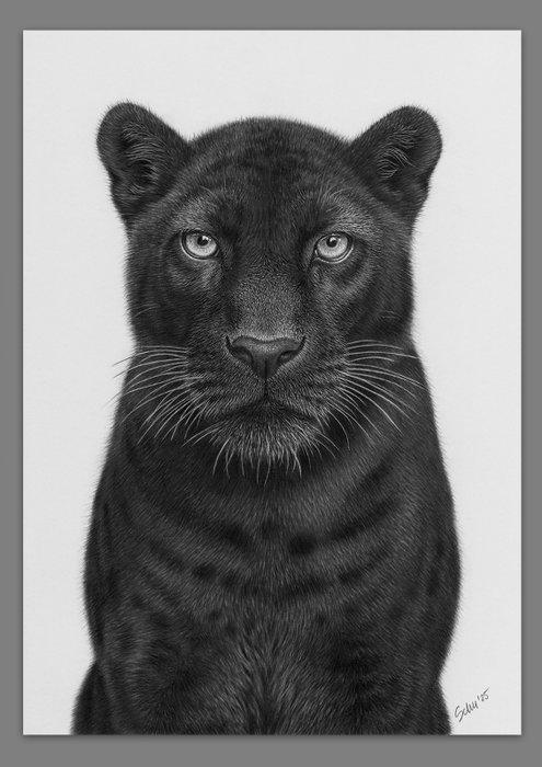 Schu - Black panther, Antiek en Kunst, Kunst | Designobjecten