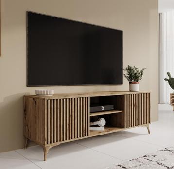 Meubella | TV-Meubel eiken 150x40x52 cm | latjes beschikbaar voor biedingen