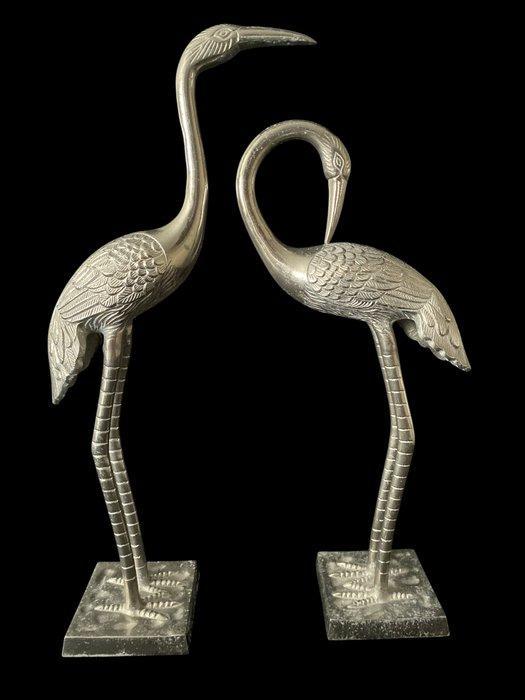 Figure - Set XL vintage kraanvogels (2) - Deux élégants, Antiquités & Art, Art | Objets design