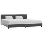 vidaXL Bedframe kunstleer grijs 180x200 cm, Huis en Inrichting, Slaapkamer | Bedden, Verzenden, Nieuw