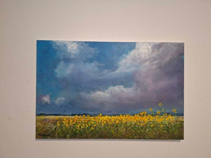 Jacek Olejniczak (XX) - Sunflowers, Antiquités & Art, Art | Peinture | Classique