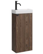 Toiletmeubel Orion 40 x 22 cm Walnoot Bruin Fonteinmeubel, Doe-het-zelf en Bouw, Verzenden, Nieuw