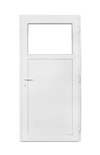 PVC Deur 1/3 glas Basic b98xh200 cm wit L, 80 tot 100 cm, Nieuw, Ophalen of Verzenden, Buitendeur