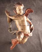 Antiek beeld - sculptuur, Cherubijn - 27 cm - Hout