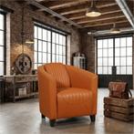 Leren fauteuil Press Special - Massif Amaretto (cognac) -, Ophalen of Verzenden