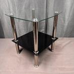 Bijzettafel - Tijdloos. - Glas, Metaal, Rookglas., Antiek en Kunst