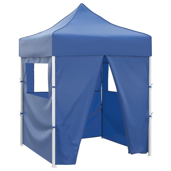 vidaXL Partytent met 4 zijwanden inklapbaar 2x2 m staal, Tuin en Terras, Partytenten, Nieuw, Verzenden