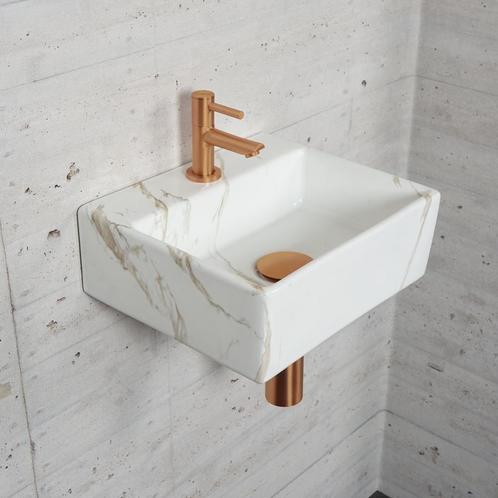 Fonteinset Carrara Marmerlook Wiesbaden Color Brons Koper, Doe-het-zelf en Bouw, Sanitair, Overige typen, Nieuw, Ophalen of Verzenden