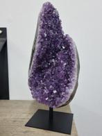 HQ Dark purple Amethyst on luxury steel stand - Hoogte: 270