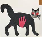 Corneille (1922-2010) - Sculpture Le Chat noir