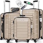 Kofferset - 3 delig - Trolley - Reiskofferset - Beige - KESS, Huis en Inrichting, Verzenden, Nieuw