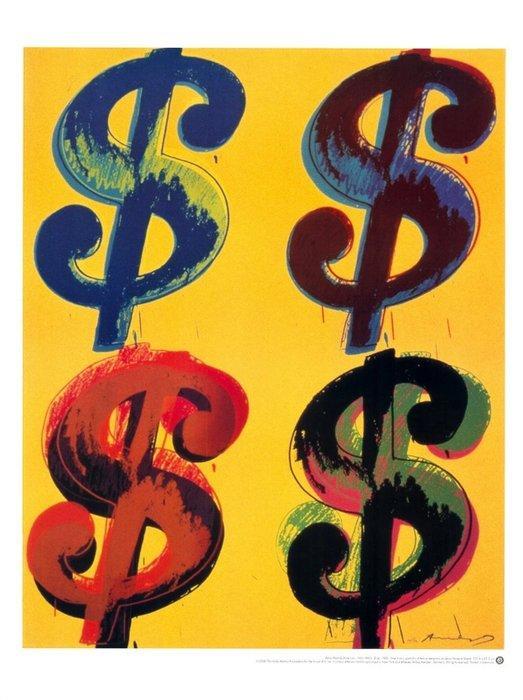 Andy Warhol - “Dollar, 1992”. Andy Warhol Estate Seal, Antiquités & Art, Art | Objets design