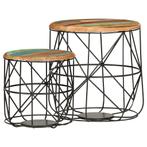 vidaXL Salontafels 2 st massief gerecycled hout, Huis en Inrichting, Verzenden, Nieuw