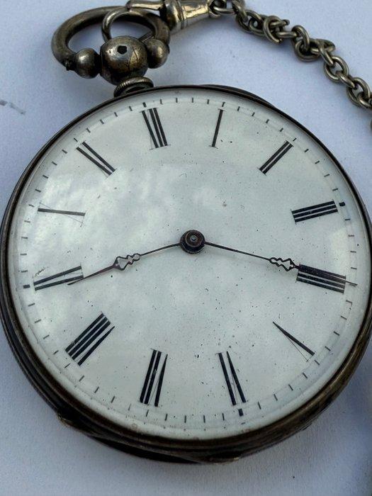 Antiek zilveren zakhorloge met sleutel - No Reserve Price -, Handtassen en Accessoires, Horloges | Heren