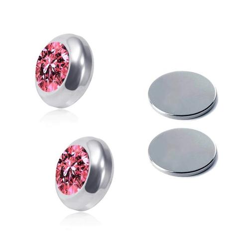 Fako Bijoux® - Oorbellen - Magneet - Magnetisch - RVS - 8mm, Handtassen en Accessoires, Oorbellen, Verzenden