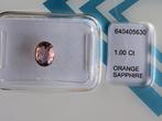 Zonder Minimumprijs Oranje Saffier  - 1.00 ct -, Handtassen en Accessoires, Edelstenen, Nieuw