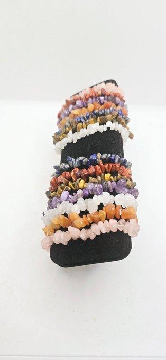 Set van 14 mooie armbanden met mineraalchips voor meditatie, Antiek en Kunst, Antiek | Speelgoed