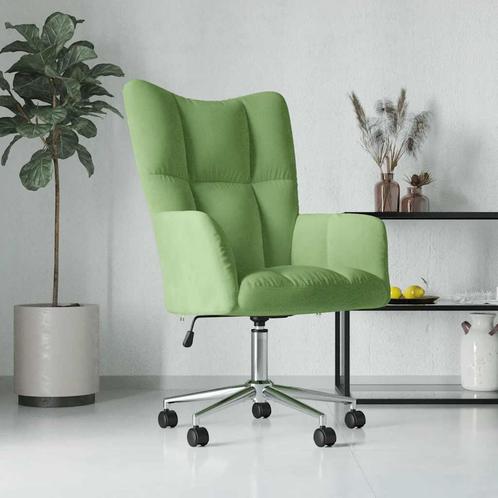 vidaXL Chaise de relaxation Vert clair Velours, Maison & Meubles, Fauteuils, Neuf, Envoi