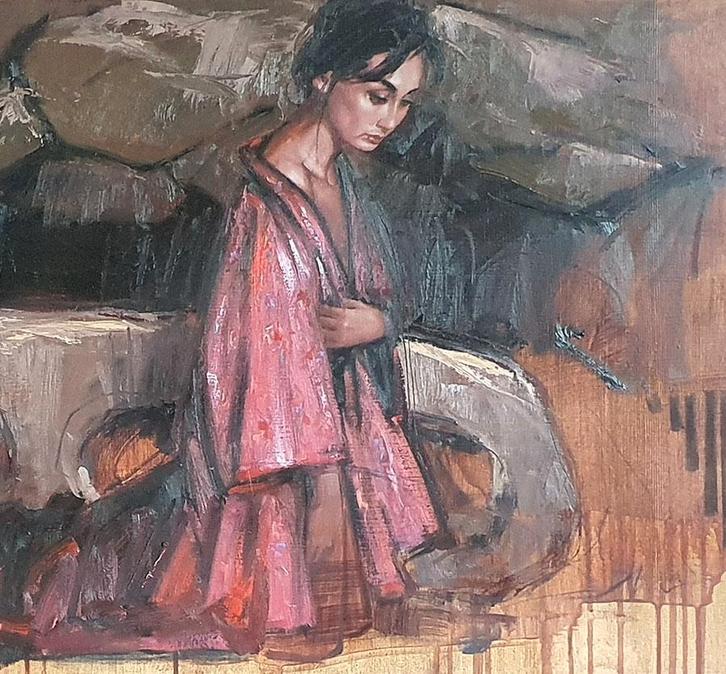 Passie en portret: De betoverende Jeane door Nico Vrielink, Antiek en Kunst, Kunst | Schilderijen | Klassiek, Ophalen of Verzenden