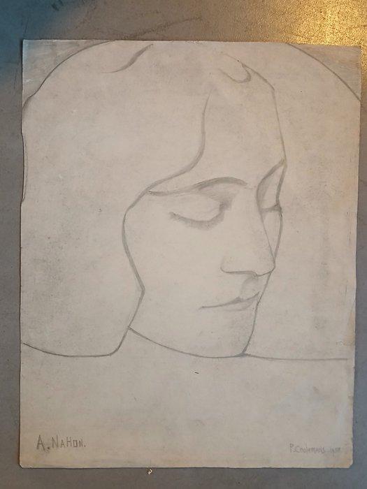 Paul Ceulemans (1884-1955) - Portret van dichteres Alice, Antiek en Kunst, Kunst | Schilderijen | Klassiek