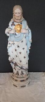 Statue, Schitterend heilig hart beeld - 47 cm - Porcelaine, Antiek en Kunst
