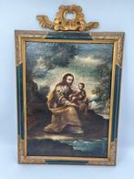 Spaanse school (XVIII) - San Jose con Niño, Antiek en Kunst