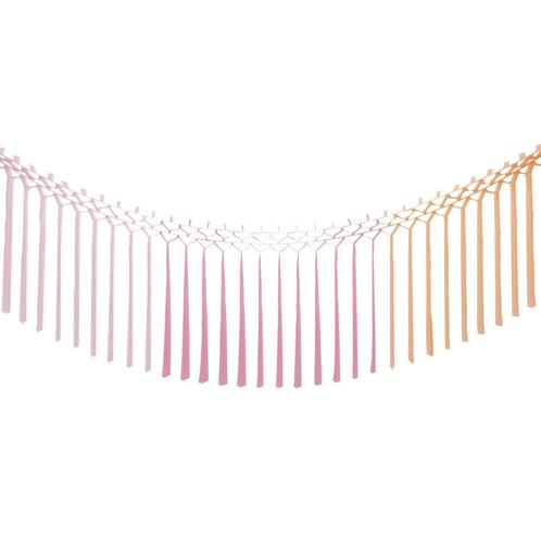 Roze Tassel Slinger Macrame 1,8m, Hobby en Vrije tijd, Feestartikelen, Nieuw, Verzenden