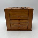 Sieradendoos - 5 niveaus - Hout - Spiegel & Zijdeuren