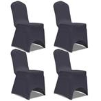 vidaXL Housse de chaise extensible 4 pcs Anthracite, Verzenden, Neuf