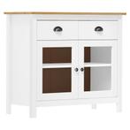 vidaXL Buffet Hill Blanc 90x40x80 cm Bois de pin solide, Maison & Meubles, Verzenden, Neuf