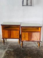 Nachtkastje (2) - Hout, Glas