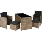 tectake Wicker zitgroep Palermo 2+2+1 - natuur, Tuin en Terras, Tuinsets en Loungesets, Verzenden, Nieuw