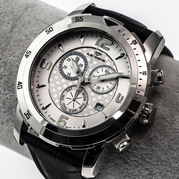 Murex - Swiss Chronograph - MUC508-SL-1 - Black strap -, Handtassen en Accessoires, Horloges | Heren