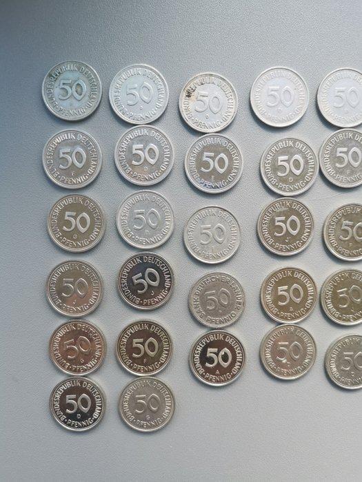 Duitsland, Bondsrepubliek 50 Pfennig (Zonder Minimumprijs), Postzegels en Munten, Munten | Europa | Niet-Euromunten