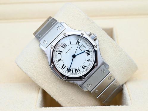 Cartier Santos Ref. 2965 Year 2000s (Box), Handtassen en Accessoires, Horloges | Heren, Staal, Zo goed als nieuw, Goud, Overige merken