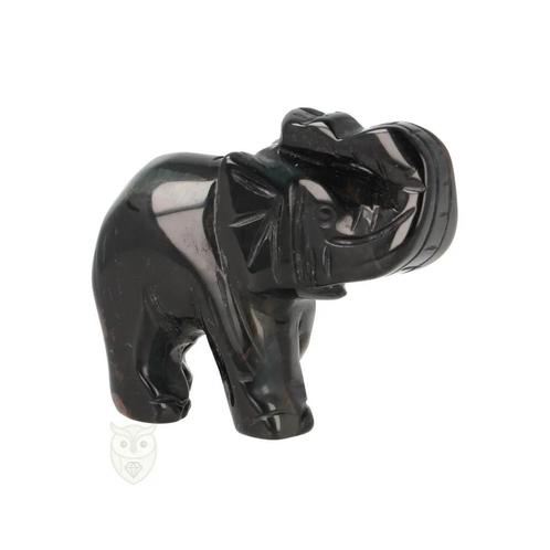 Valkenoog ( Blauwe tijgeroog ) Olifant Nr 10 - 50 gram, Handtassen en Accessoires, Edelstenen, Nieuw, Verzenden