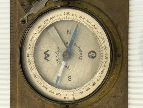 Ancien compas de navigateur Voigtländer Braunschweig -, Verzamelen, Foto-apparatuur en Filmapparatuur