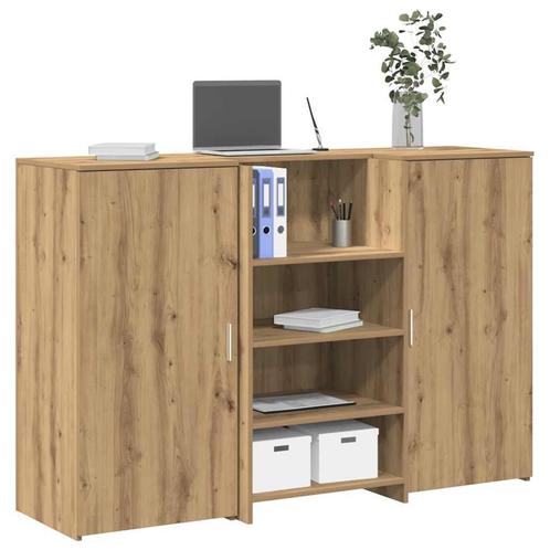 vidaXL Receptiebalie 155x50x103,5cm bewerkt hout artisanaal, Huis en Inrichting, Bureaus, Nieuw, Verzenden